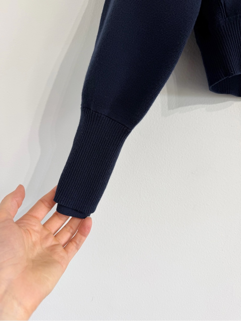 Athleta Advantage Sweater Navy blue knit cardigan - Picture 9 of 12